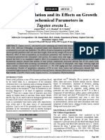 Lead Accumulation and Its Effects On Growth and Biochemical Parameters in Tagetes Erecta L.