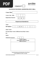 Ium Assignment Cover Page-1 | PDF | Business