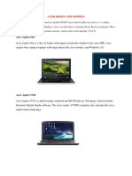 Acer Aspire One: Acer Design and Models