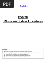 Eos 7D Firmware Update Procedures: - English