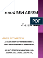 Abou Ben Adhem: - Leigh Hunt