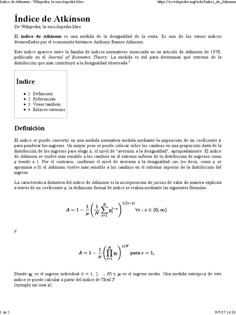 Índice de Atkinson | Problemas económicos | Riqueza
