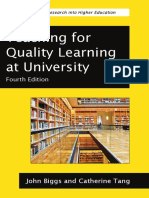 Teaching For Quality Learning at University - Chapter 4