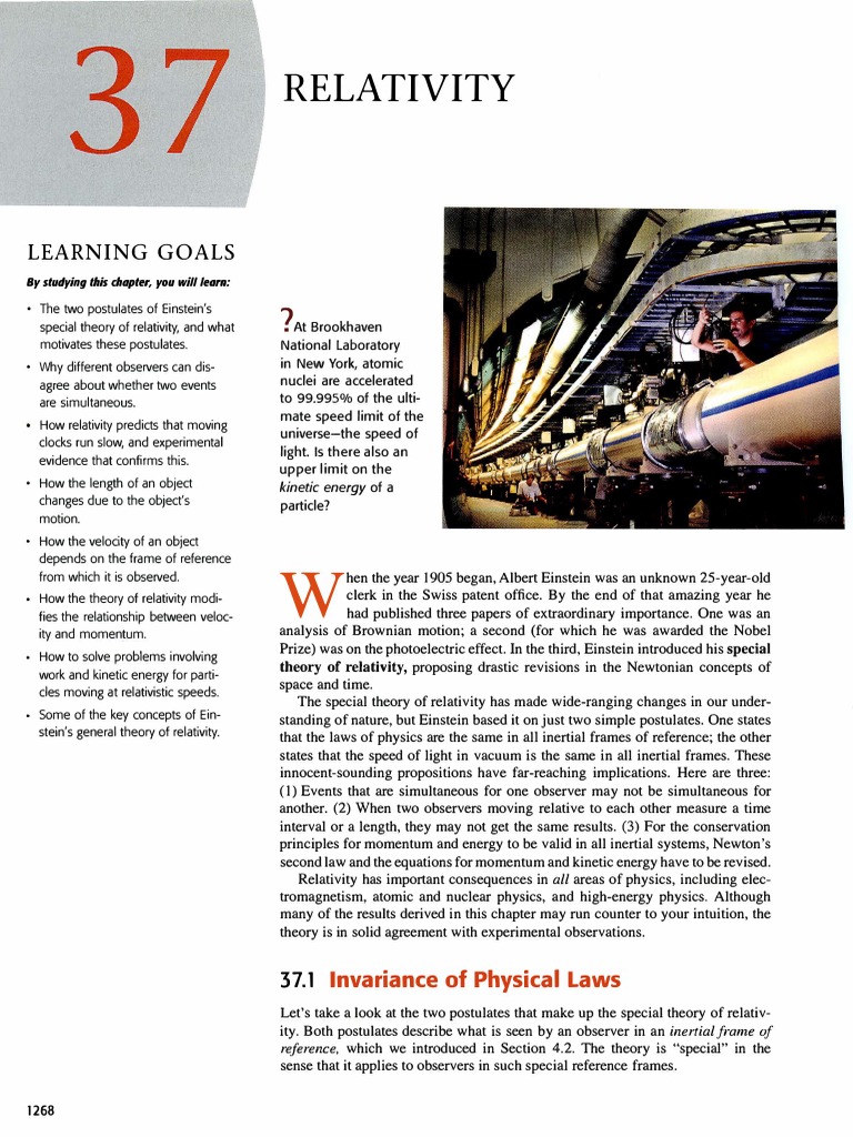 37 Relativity | Download Free PDF | Special Relativity | Luminiferous ...