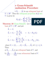 The Gram-Schmidt Orthogonalization Procedure: Let Be An of - Then The of Is Given by