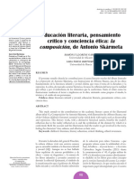 Educación literaria, pensamiento crítico y conciencia ética en La composición de Antonio Skármeta