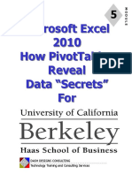UC Excel 2010 - Module 5 - Pivot Tables PDF