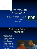 Nutrition in Pregnancy: Dr.A.Rathna - M.S (O&G) 2 Yr PG MMC &ri