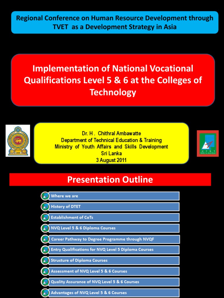 NVQ Level 5 & 6 Implementation in Sri Lanka | PDF | Vocational ...