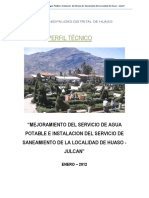 Mejoramiento Del Servicio de Agua Potable e Instalación Del Servicio de Saneamiento de La Localidad de Huaso - Julcán