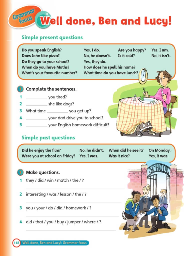 Super Minds 4 grammar focus