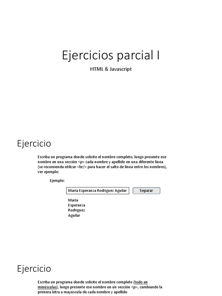 Ejercicios Parcial I | PDF | Crecimiento personal y profesional