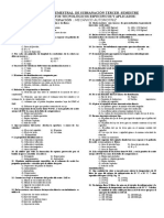 Evaluación semestral de subsanción tercer semestre mecánico automotriz