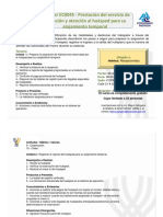 Prestación Del Servicio de Recepción y Atención Al Huésped para Su Alojamiento Temporal