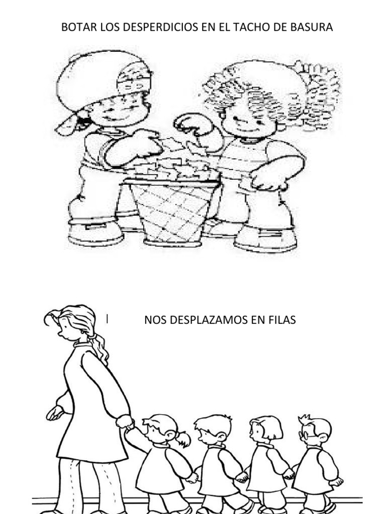 Dibujos De Normas De Convivencia En El Aula Para Colorear