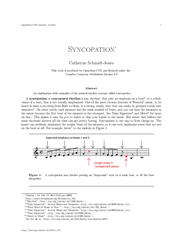 Syncopation 10 Rhythm Jazz