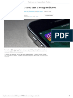 Como Usar o Instagram Stories