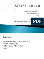 Bash Startup Files Linux/Unix Files Stty Todd Kelley
