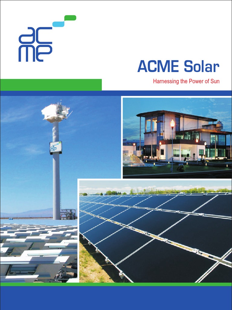 ACME Solar Brochure | Solar Energy | Photovoltaics