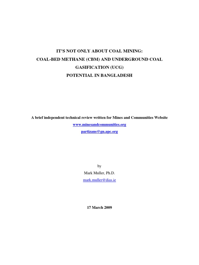 CBM and UCG Potential in Bangladesh | PDF | Coalbed Methane | Natural Gas