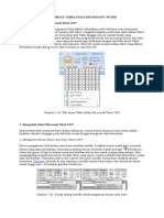 Membuat Tabel Pada Microsoft Word