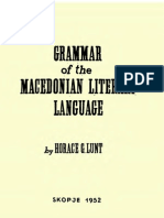 Macedonian Grammar - Horace Lunt