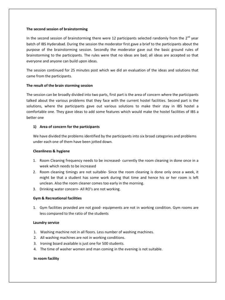 Data Processing and Analysis Guide | PDF | Brainstorming | Hostel