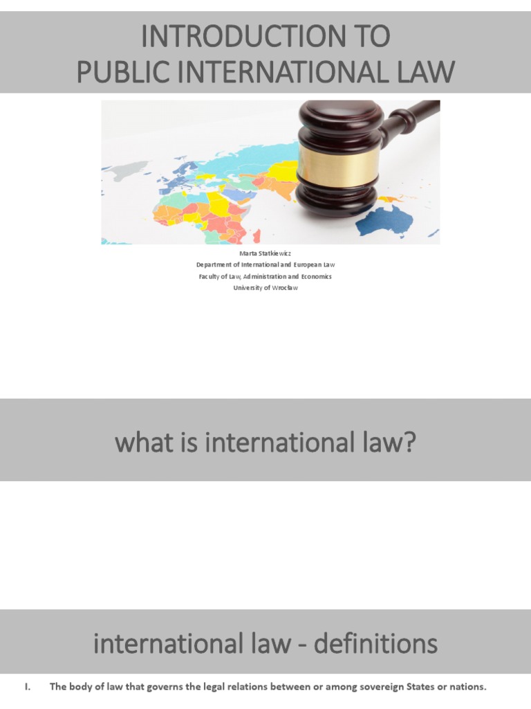 Introduction to Public International Law | PDF | Public International ...