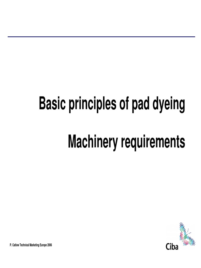Basic Principles Pad Dyeing PDF Steam Relative Humidity