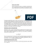 Velocity Analysis by Instantaneous Centre Method