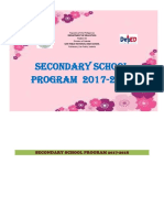 Secondary School Program 2017-2018: Department of Education