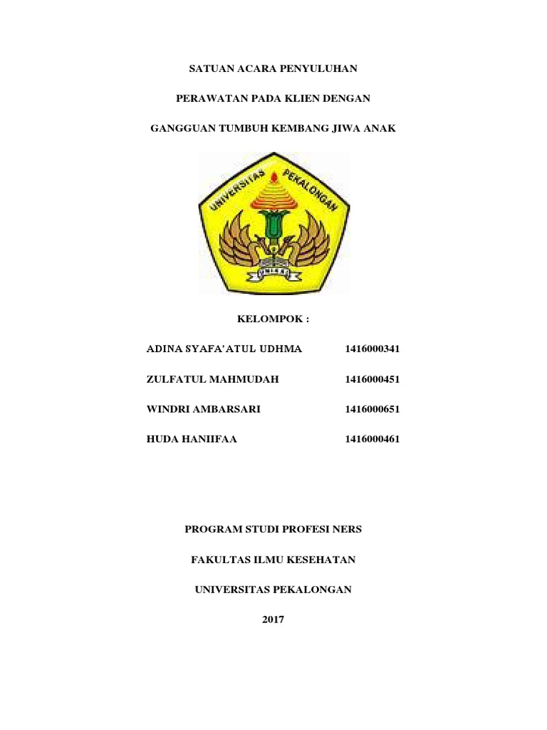 Satuan Acara Penyuluhan Tumbang Anak