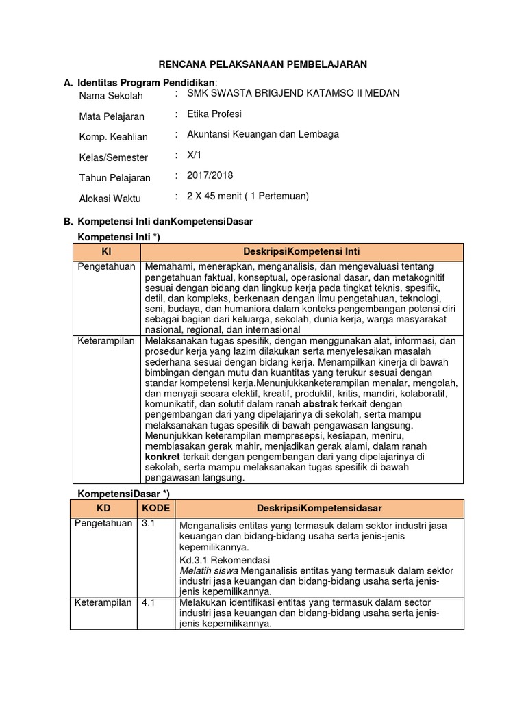 RPP K13 Revisi Terbaru PDF