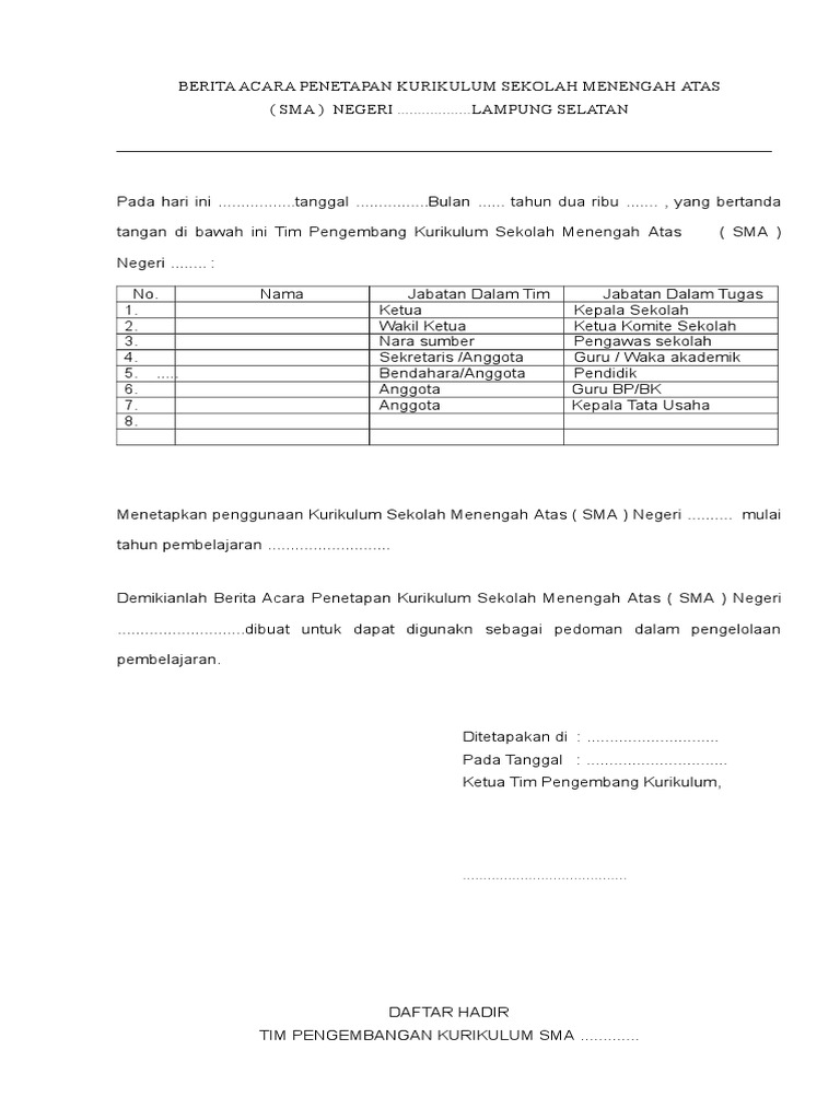 18++ Contoh berita acara perumusan rkjm doc information