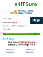 Pass4itsure C2090-424 Dumps PDF - InfoSphere DataStage v11.3