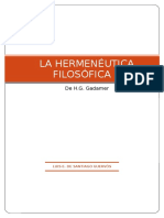 Herméutica Filosófica de Gadamer por LUIS E. DE SANTIAGO GUERVÓS