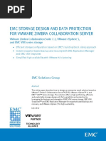 Zimbra EMC Storage Design Data Protection Vmware Zimbra