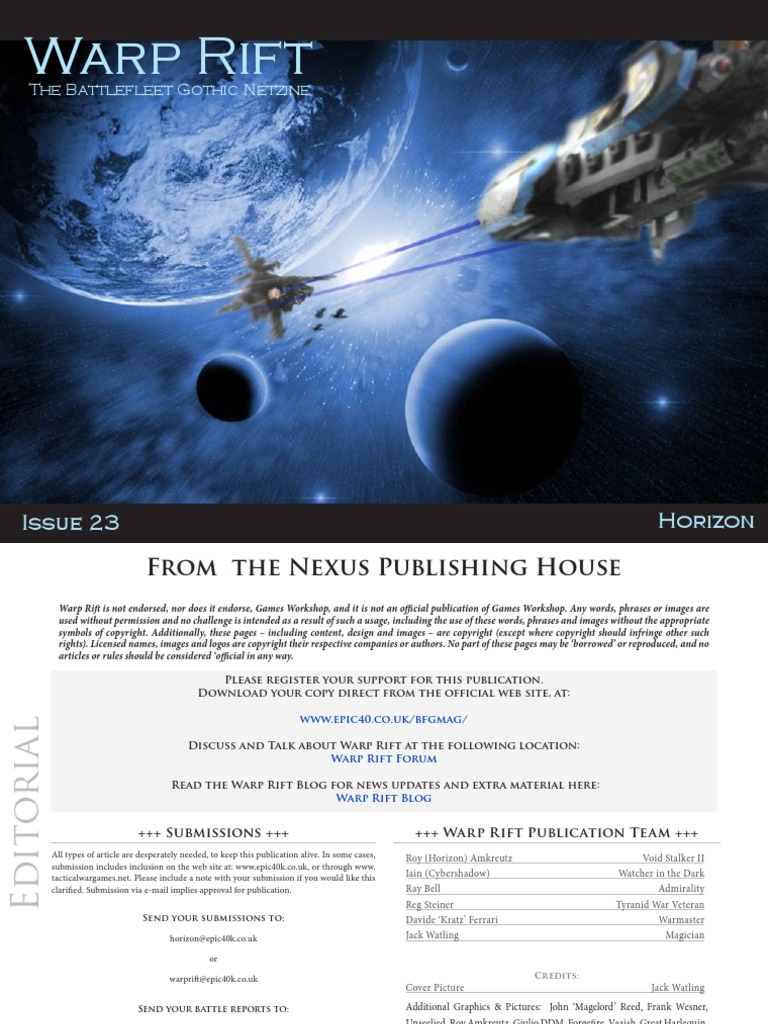 Warp Rift 23 | PDF | Cruiser | Torpedo