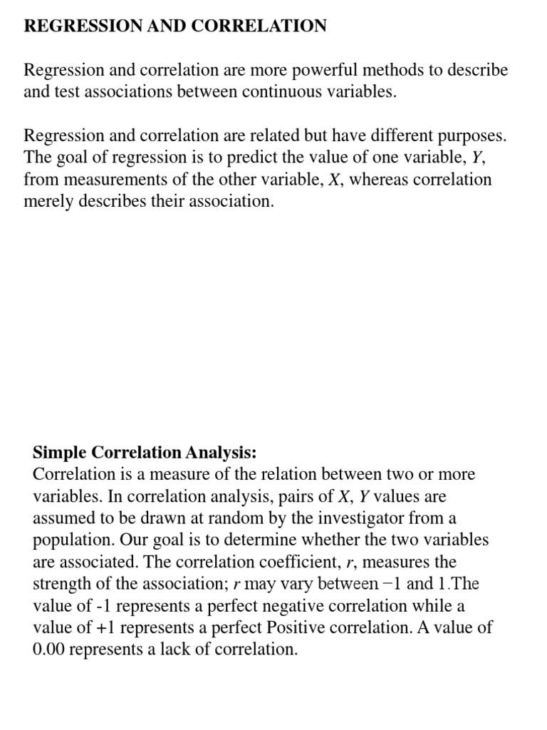 Regression and Correlation | PDF | Correlation And Dependence ...