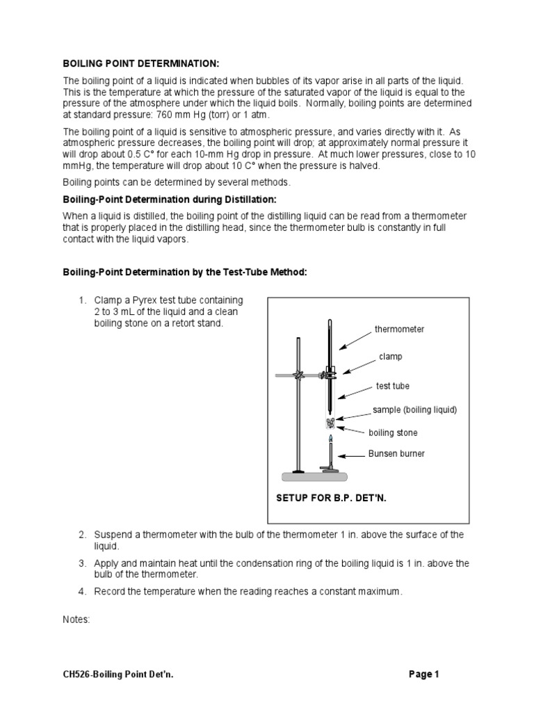 Boiling Point Determination