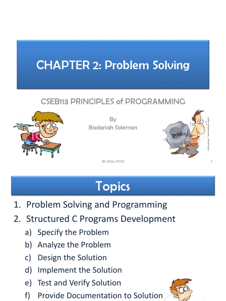 Chapter 2 problem solving cseb113 principles of programming pdf