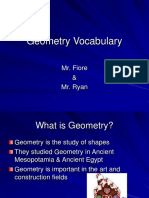 Geometry Vocabulary: Mr. Fiore & Mr. Ryan