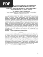 Download ANALISIS KEBUTUHAN PENGEMBANGAN SISTEM INFORMASI AKUNTANSI DI RUMAH SAKIT UNIVERSITAS HASANUDDIN by Adhitya Dwijayantho SN353392558 doc pdf