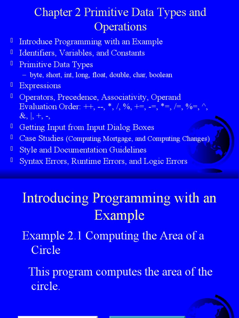 Byte, Short, Int, Long, Float, Double, Char, Boolean PDF Languages