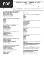 ANÁLISE MORFOLÓGICA EXERCÍCIOS