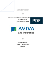 Recruitment and Selection Process at Aviva Life Insurance