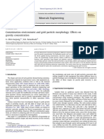 Comminution Equipment Affects Gold Particle Shape and Gravity Separation