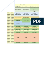 Time Table: Time Sat-Thursday Friday After Every Two Days