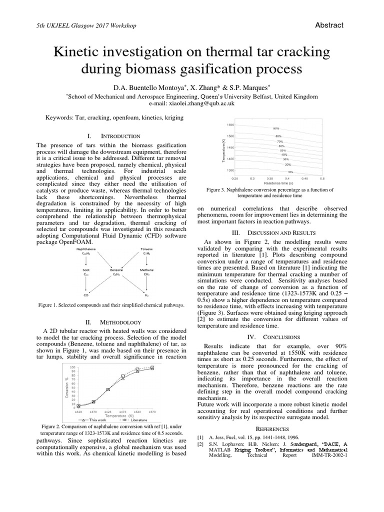 Thermal Tar Cracking in Biomass Gasification | PDF | Cracking ...