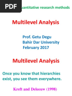 8) Multilevel Analysis